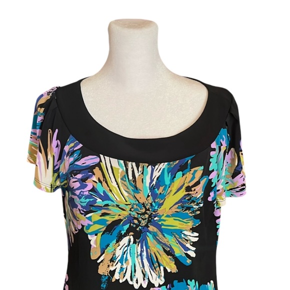 Tiana B. Tropical Print A-line Sheath Dress Size S - Picture 5 of 10